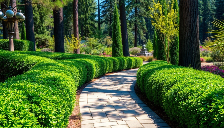 Flagstone walkway design ideas: Winding path through lush garden.