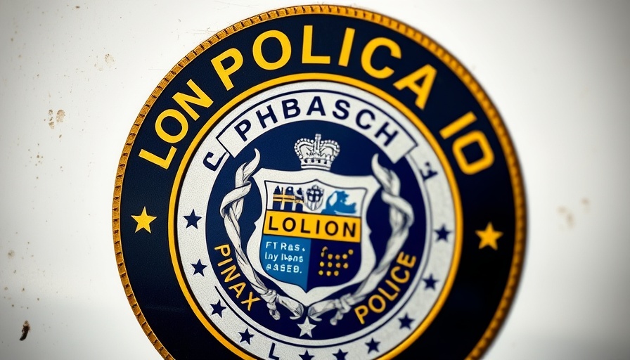 Long Beach police vehicle emblem close-up, emphasizing city seal.