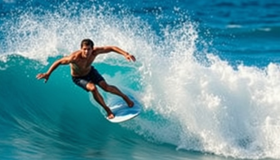 Quiksilver logo history: Surfer riding waves with logo visible.