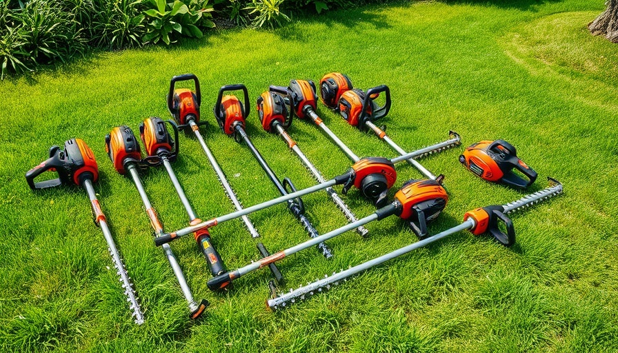 Best telescopic hedge trimmers displayed on green grass.