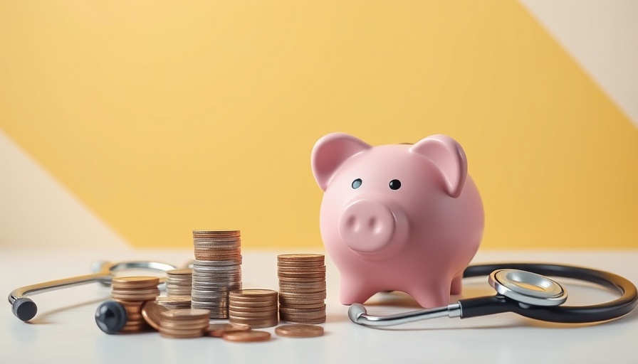 Piggy bank with coins and stethoscope symbolizing Medicare reimbursement.