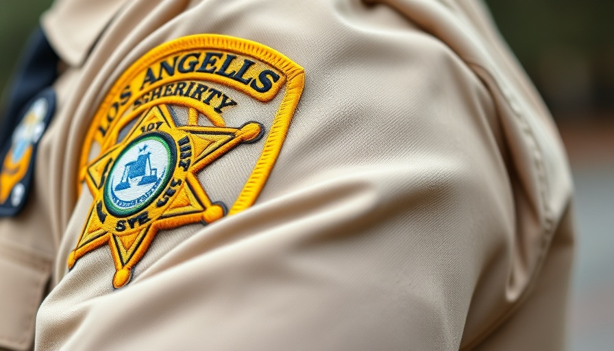 Los Angeles County Sheriff badge on uniform, LA concealed carry permit delays