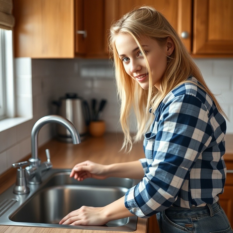 Clogged drain solutions illustrated with plunger.