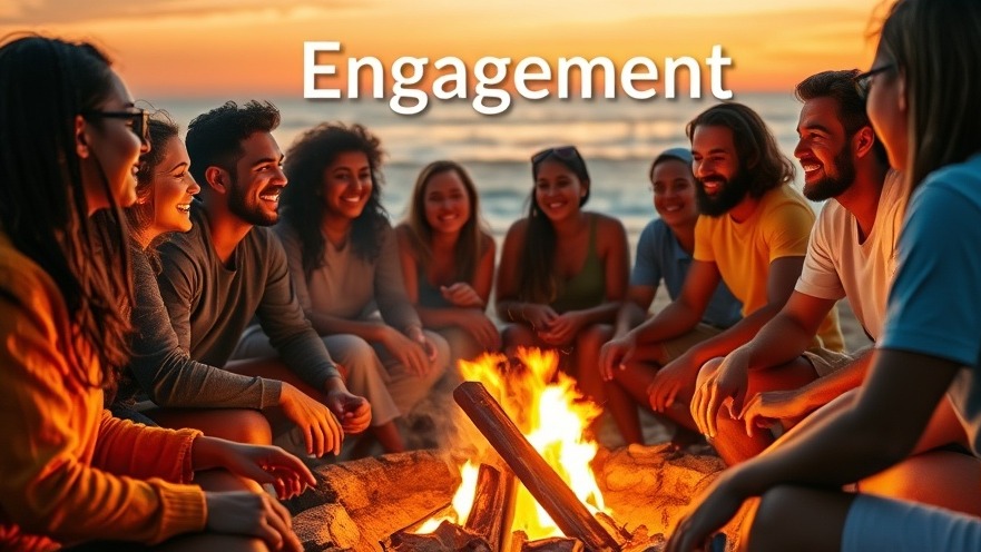 Surf culture community engagement at a beach bonfire, highlighting warmth and togetherness.