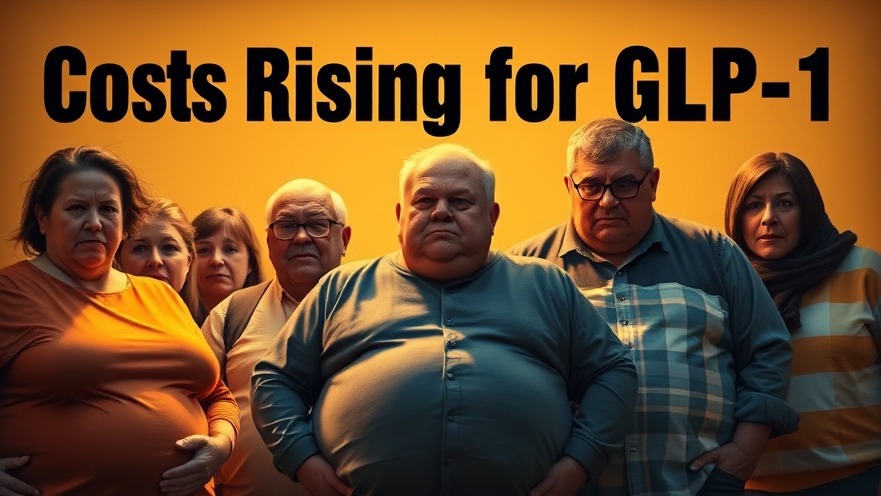 'Costs Rising for GLP-1' with concerned individuals and warm lighting, highlighting healthcare automation.