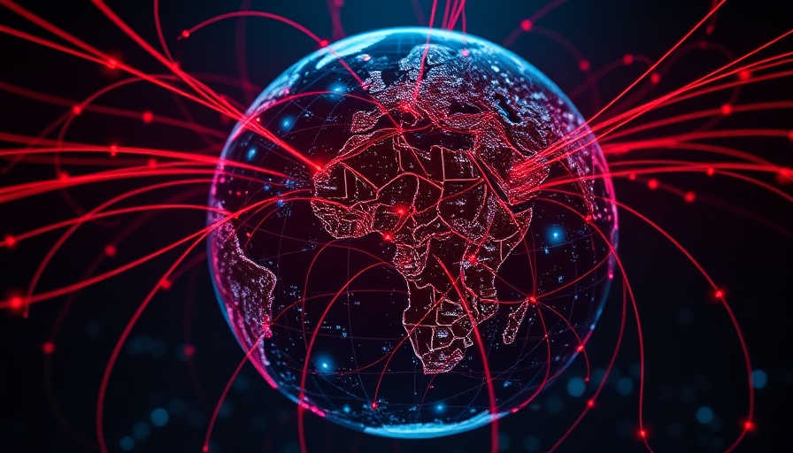 Global network illustrating the impact of cyber attacks on businesses.