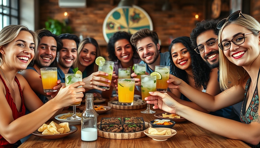 Friends toasting with mojitos, promoting mindful drinking.