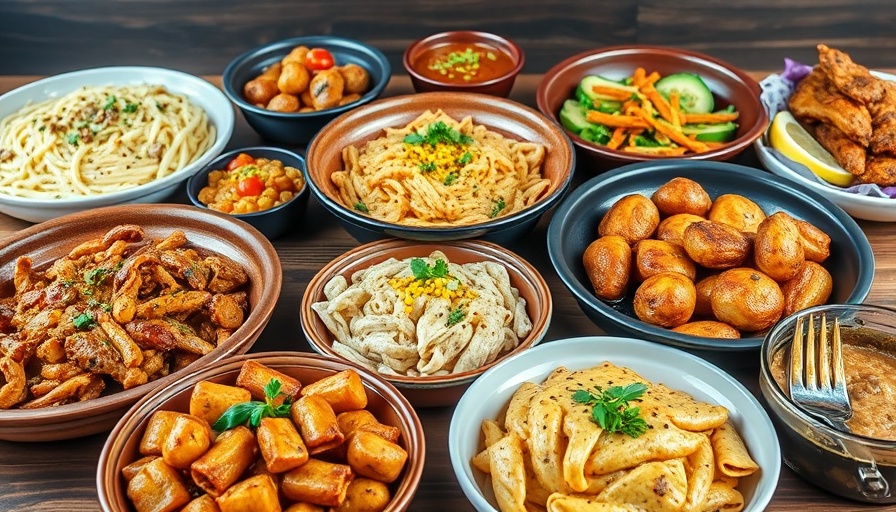 Assortment of vibrant keto dinners on a wooden tabletop.