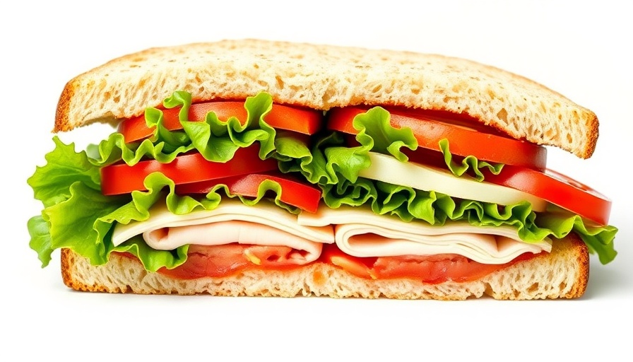 Keto bread sandwich with turkey, lettuce, and tomato