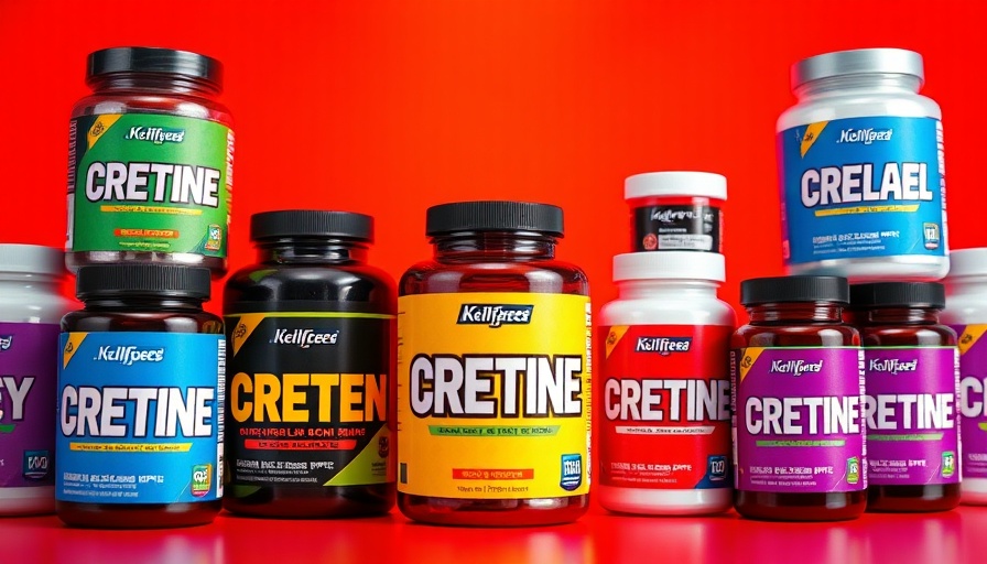 Three best creatine supplements on a red background.