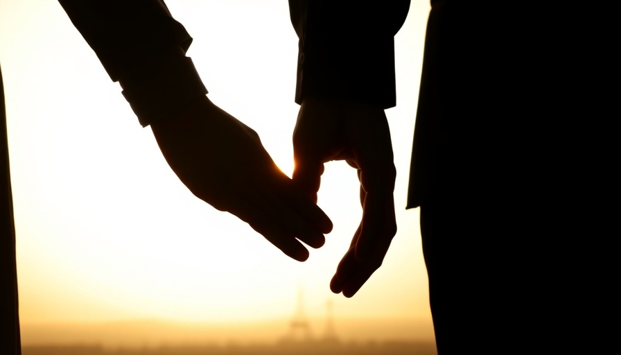 Silhouetted hands holding with emotional connection.