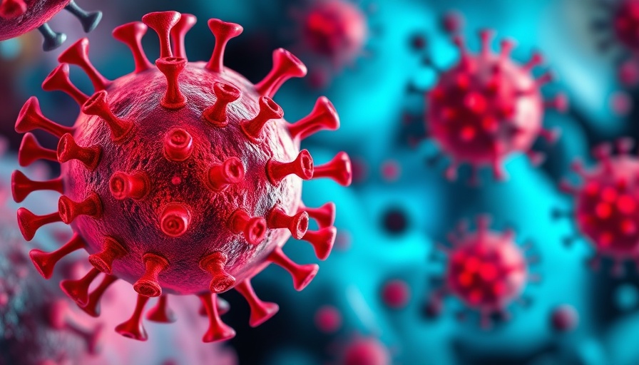 Illustration of the human immune system and viruses in 3D.