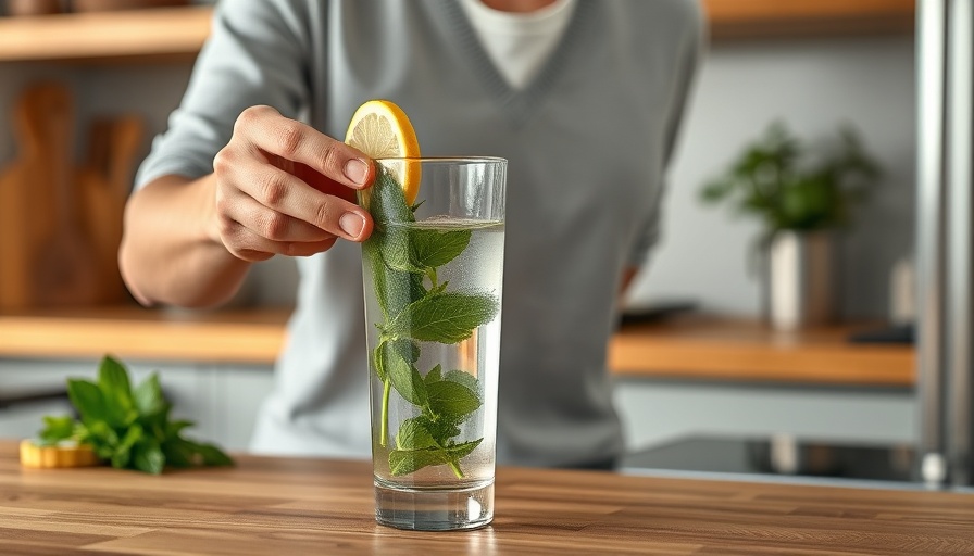 Infusing mint and lemon water in a kitchen - 2025 wellness trends.