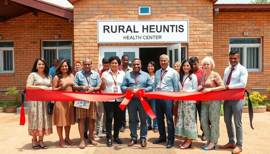 Rural Health Care clinic ribbon-cutting ceremony event.