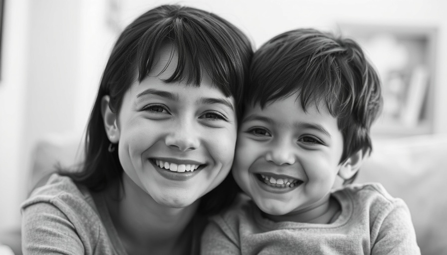 Portrait of a child and supportive woman, childhood cancer awareness.