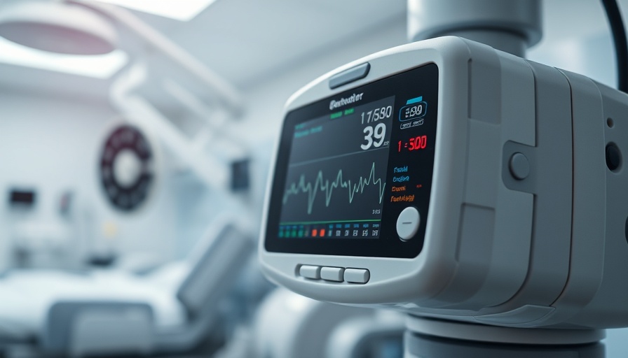 Close-up of fetal heart rate monitor in hospital setting