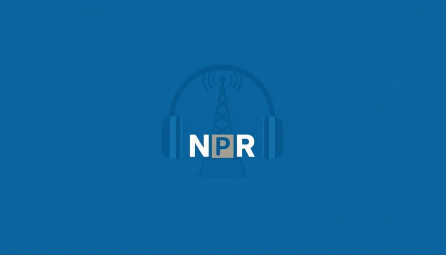NPR logo with headphones and radio tower design.