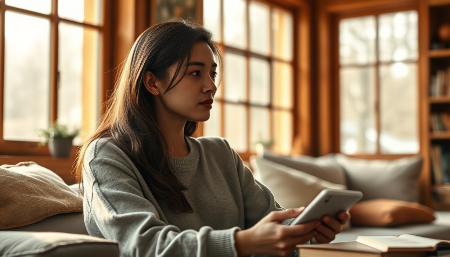Young woman in conversation about mental health in cozy room.