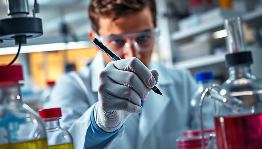 Scientist conducting research in lab related to NIH funding policy.