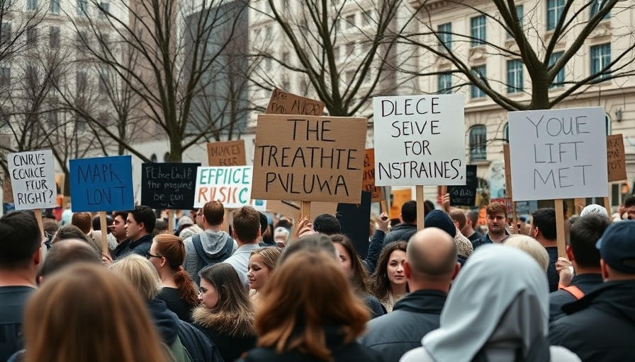 Empowered protesters advocating for gender-affirming care with handmade signs.