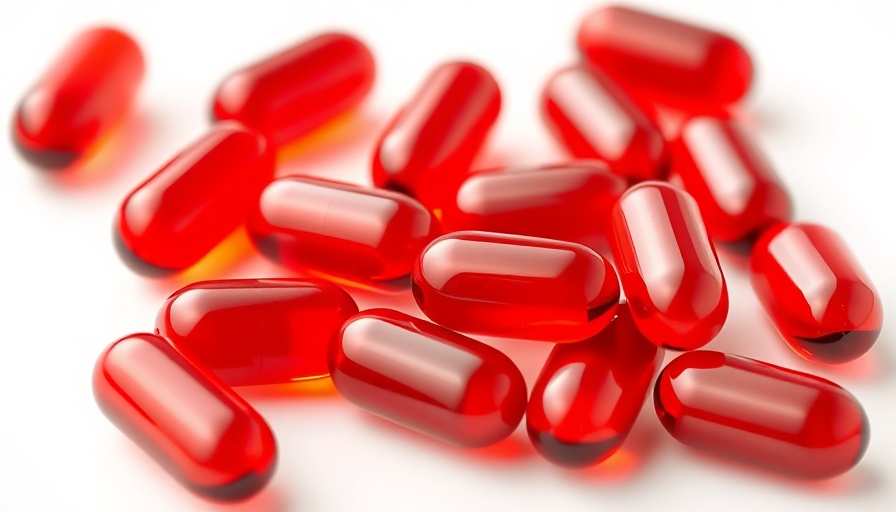 Comparison of shiny krill oil capsules against white.
