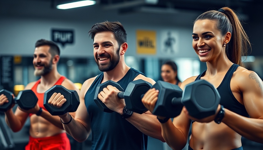 Trainers lifting weights during a 30-minute HIIT workout
