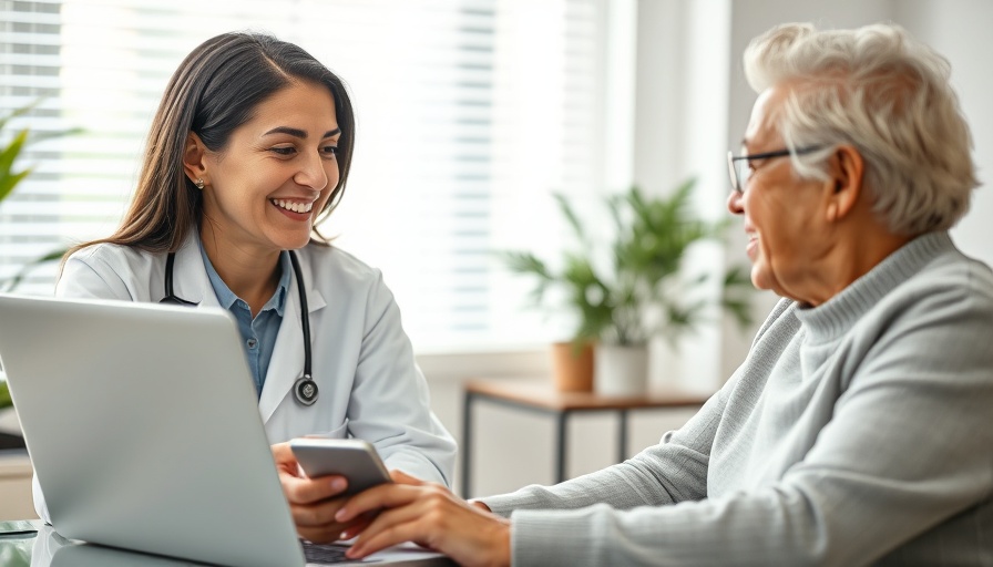 Doctor providing telehealth prescriptions via video call on laptop.
