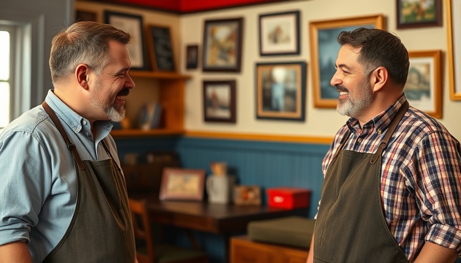 Men in aprons chatting in a cozy room, Superlife Review.