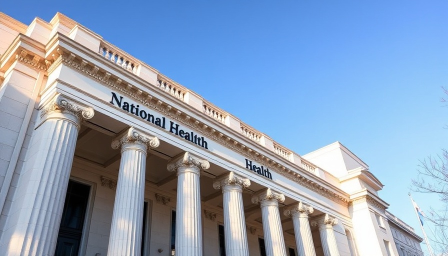 NIH building facade symbolizing funding freeze issues.