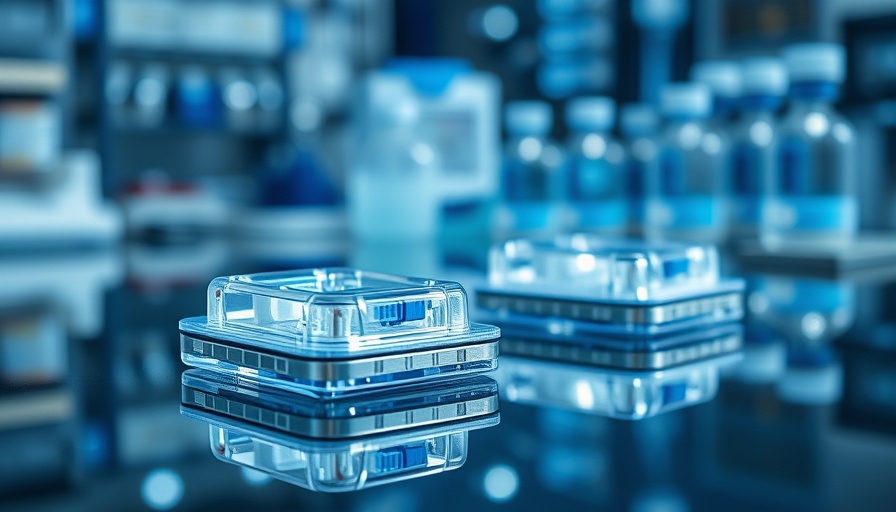 Modern reusable biosensors with a reflective background.