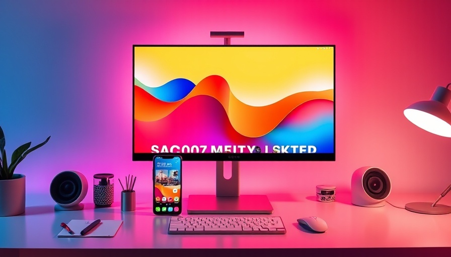 Serene workspace with pink lighting, reframing your relationship with technology.