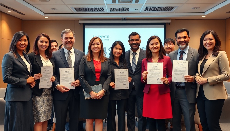 SingHealth AI integration meeting with professionals holding documents.