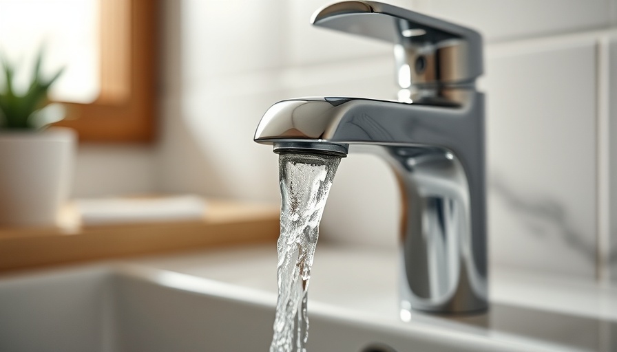 Close-up of faucet with running water, Utah fluoride water ban.