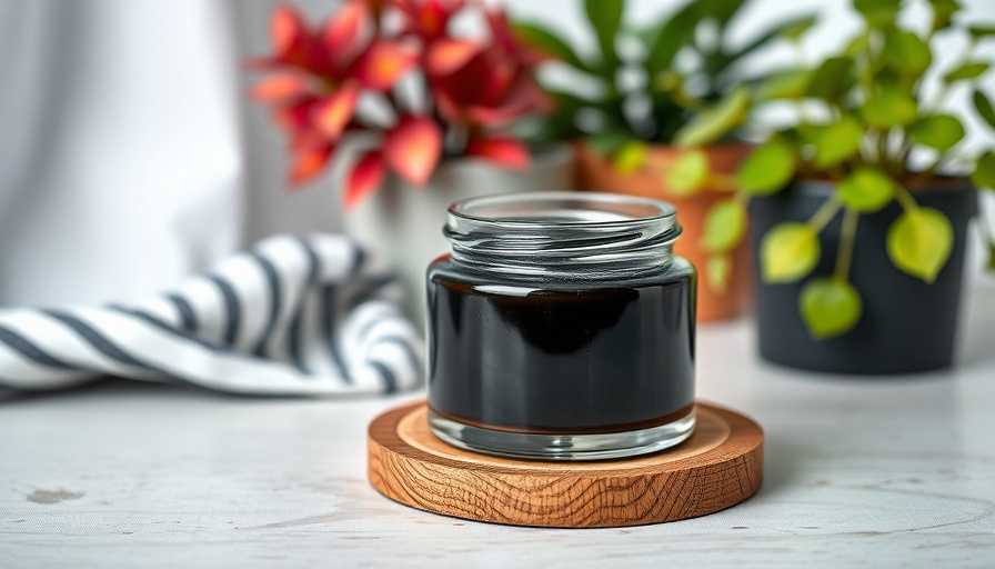 Glass jar of black salve with plants. How to make black drawing salve.