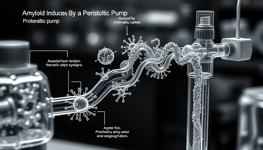 Diagram of amyloid formation induced by a peristaltic pump