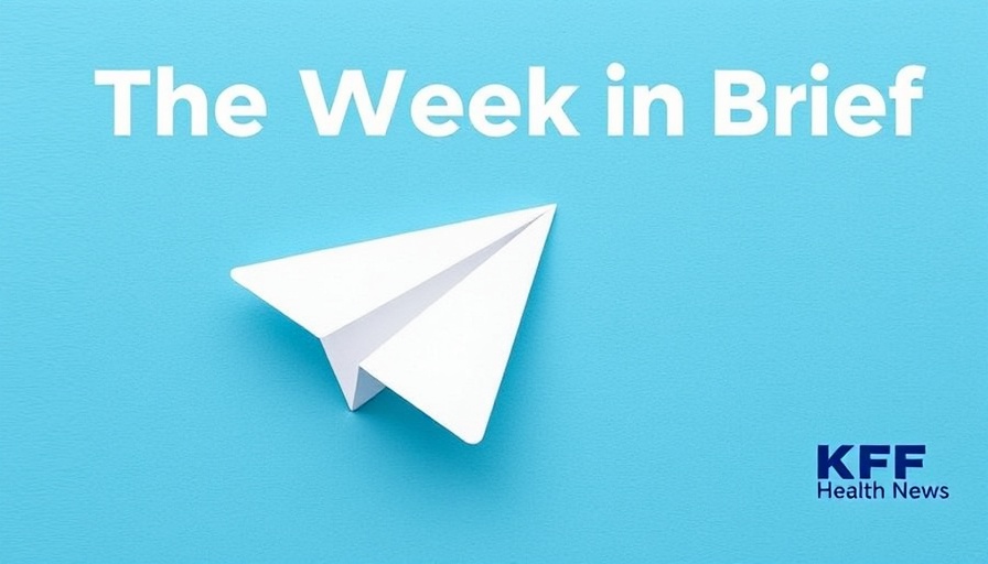 Textured paper plane illustration on a blue background with 'The Week in Brief'.