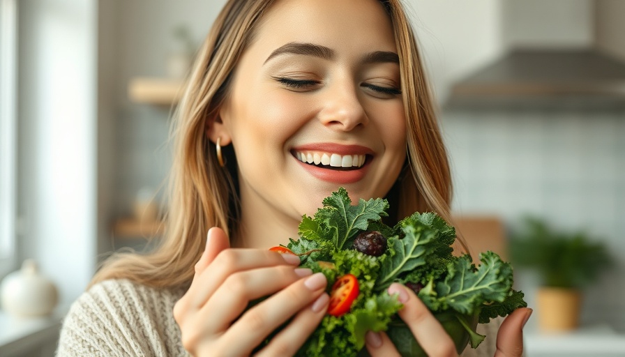 Woman enjoying healthy meal for Healing Code program for health