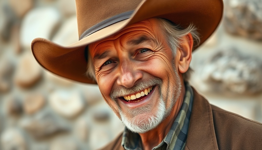 Elderly man in cowboy hat, Employment Dignity for Alzheimer's Patients portrayal.