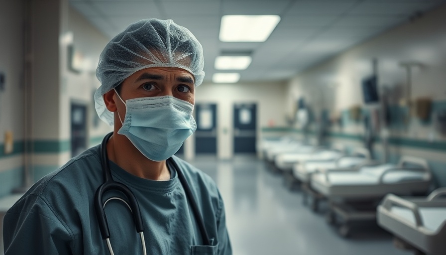 Healthcare worker in empty ward, reflecting lack of medical oxygen.
