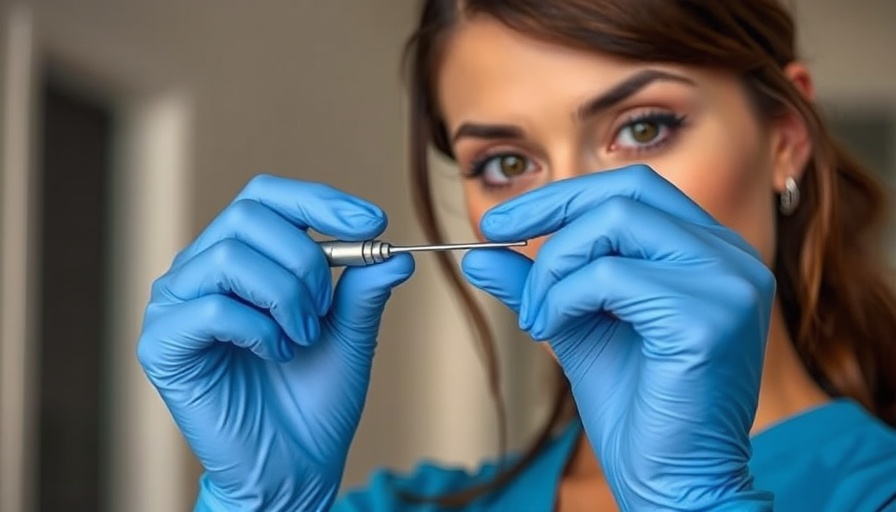 Dr. Pimple Popper journey with medical tool in gloved hands.