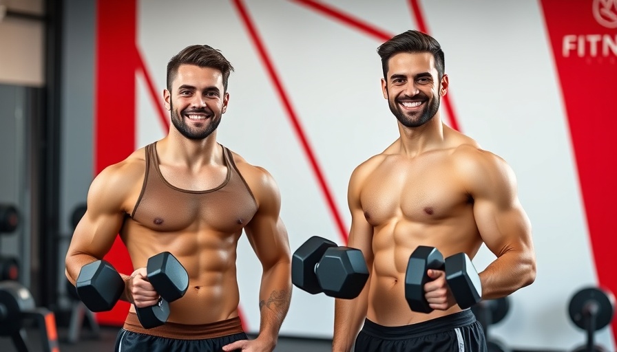 20 Min Dumbbell Leg Workout with two fit individuals in a gym setting.