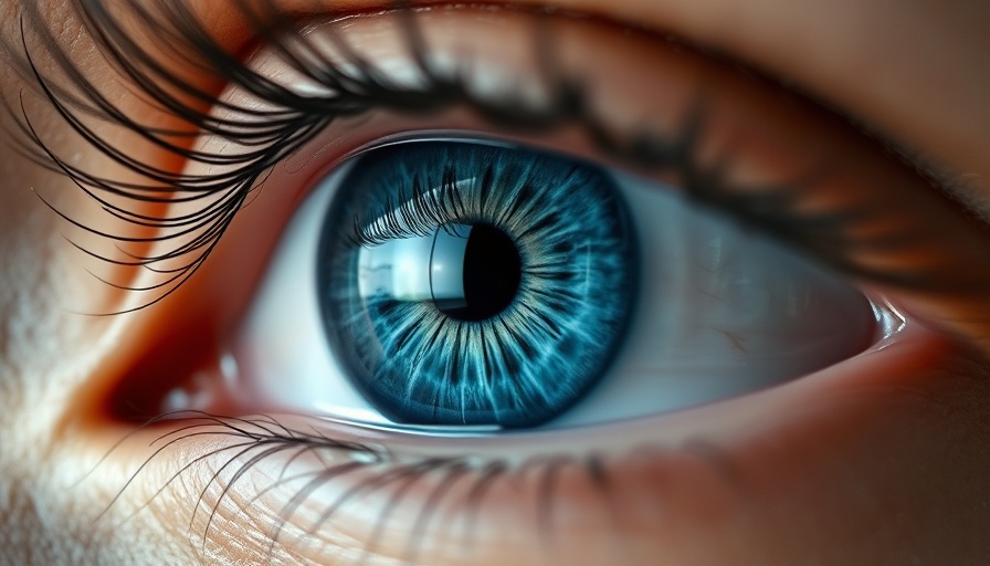 Close-up blue eye illustrating benefits of EMDR therapy.