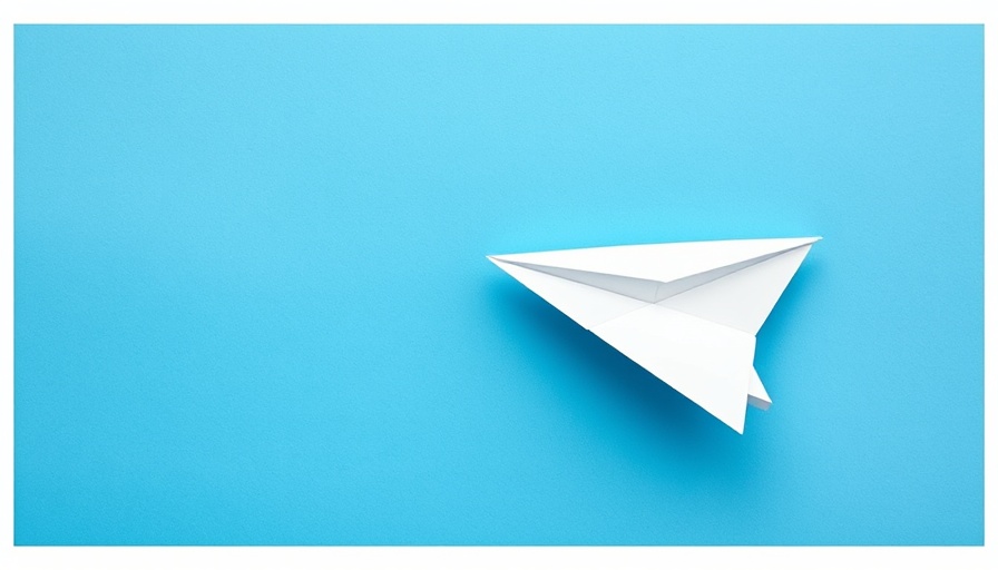 Paper airplane on blue background reflecting CDC staff layoffs impact.