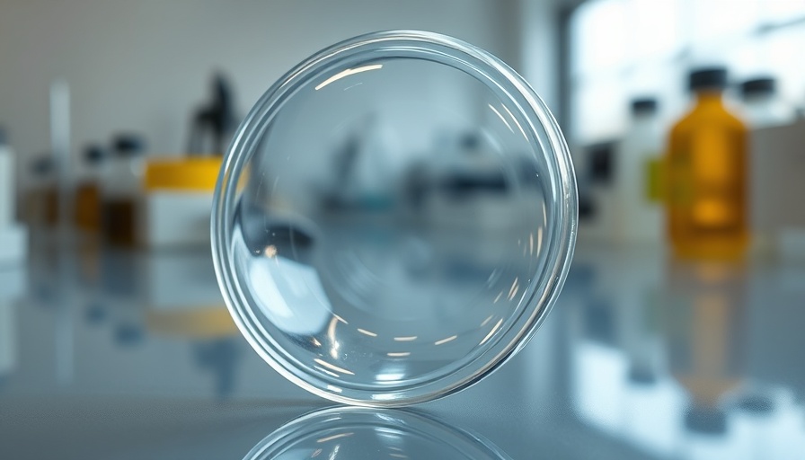 Close-up of transparent self-healing hydrogel in lab setting.