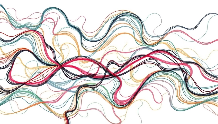 Abstract wavy patterns reflecting AI control risks in an artistic style.