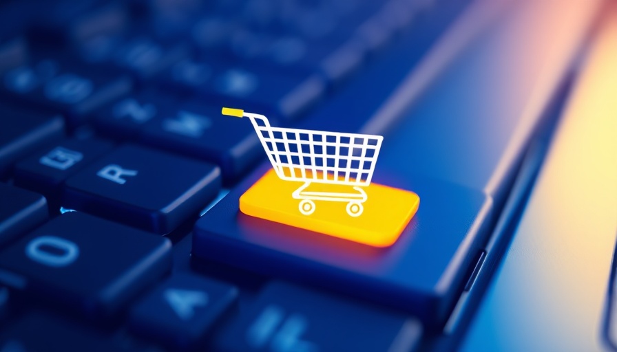 Intelligent foundation for retail sector: shopping cart key on a keyboard.