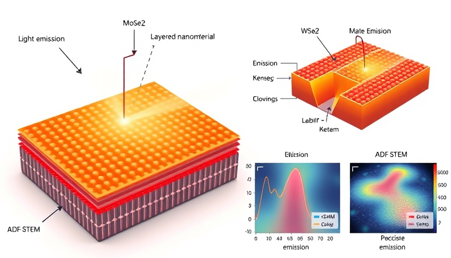 Nanodots light emission interactions in layered materials diagram