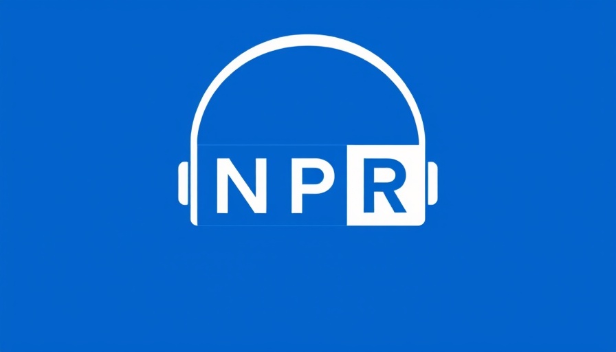 NPR logo with headphones, symbolizing broadcast media