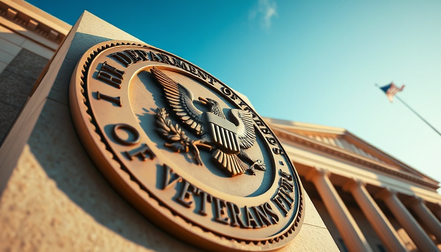 VA gender dysphoria treatment policy: Department of Veterans Affairs emblem on building.