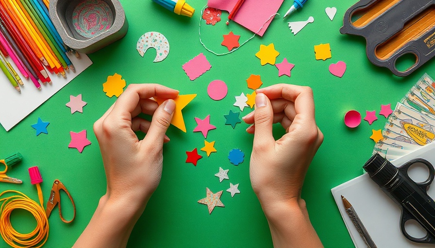 Creative hands crafting with paper and colorful supplies, illustrating ways to overcome loneliness through creativity.